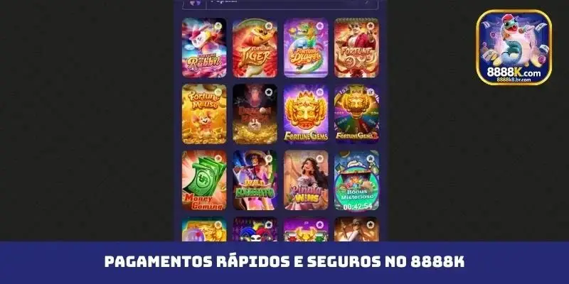 Pagamentos rápidos e seguros no 8888K Pagamentos rápidos e seguros no 8888K